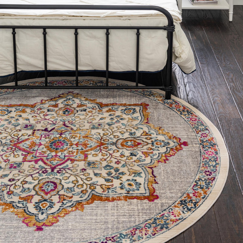 Oriental Indoor Rug, Round 3'7"