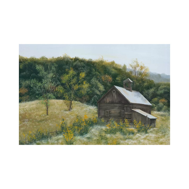«Barn In Vermont» par Pam Britton - Toile tendue avec châssis sur toile, H 8 po x l 12 po x P 0,75 po