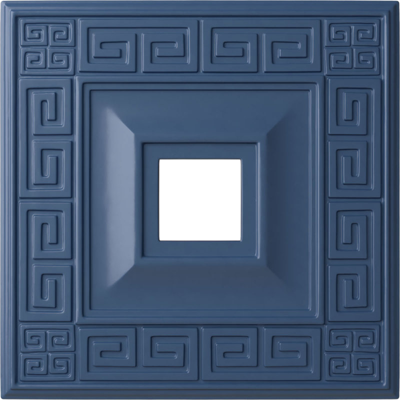 Médaillon de plafond Endobeat Niobe, DO 18 po x P 1 1/2 po (convient aux auvents jusqu'à 8 5/8 po), finition de boue Mississippi peinte à la main