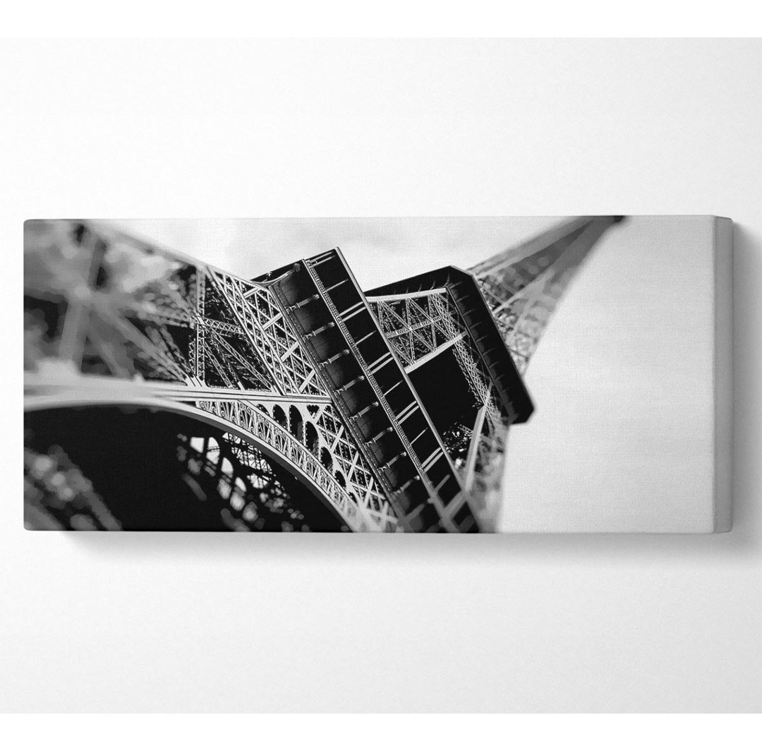 Paris unter dem Eiffelturm B N W - Druck