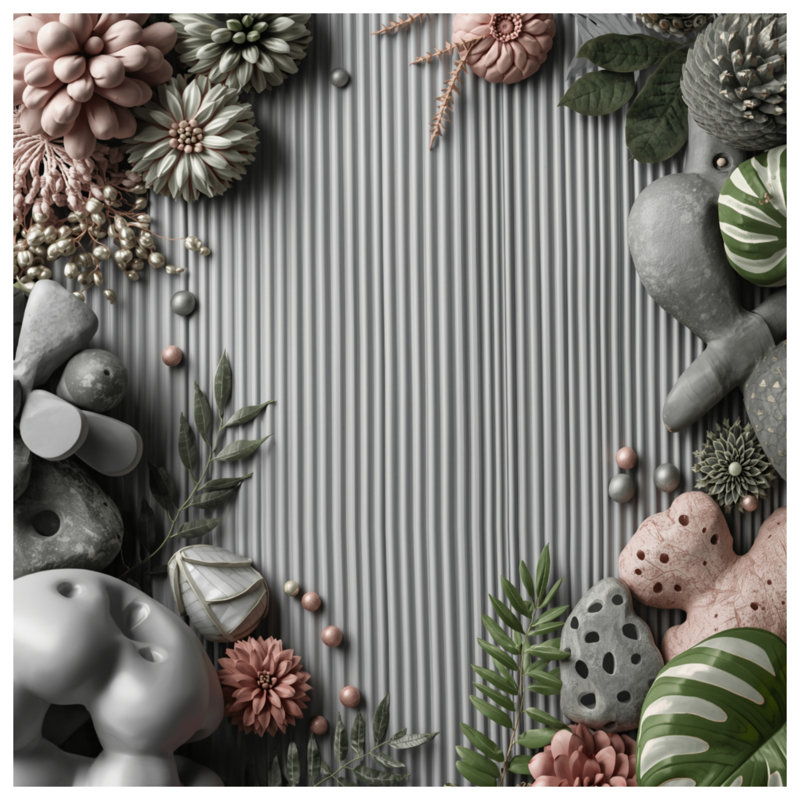 Rideau de douche Botanical Arrangement, L 70 po x H 84 po