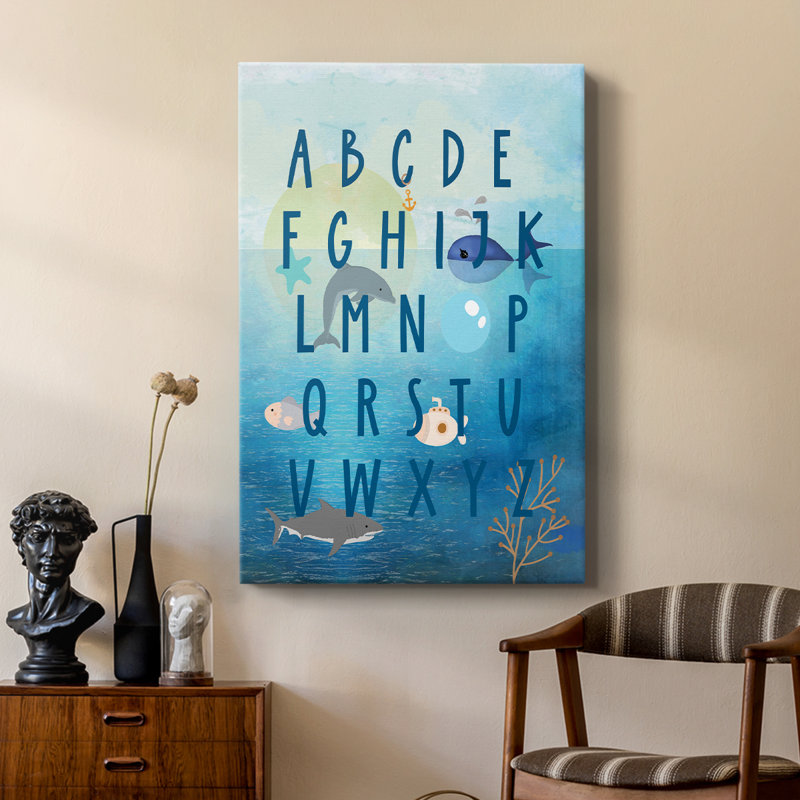 Alphabet sous-marin - galerie sur mesure Cavas, H 18 po x l 12 po