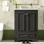 Meuble-lavabo 24 po avec lavabo en céramique, armoire de rangement autoportante moderne avec poignées argentées, portes à fermeture douce-339590385