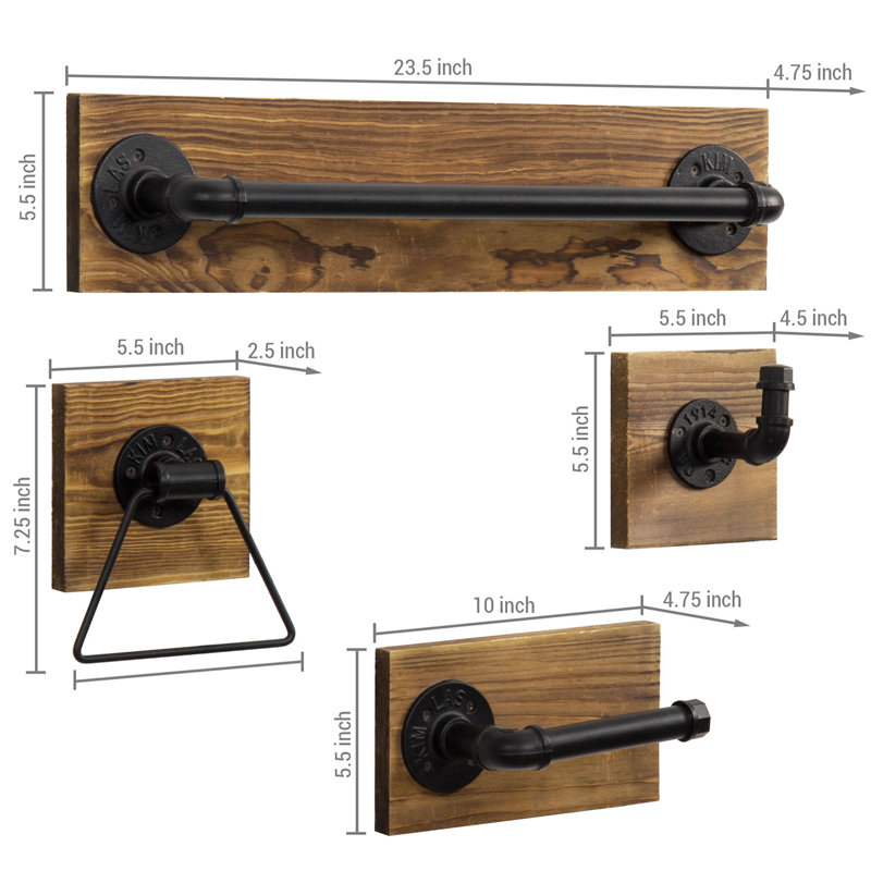 4 - Piece Bathroom Hardware Set