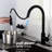 Touch Kitchen Faucet Pull Down - Matte Black, Stainless Steel Built, 360 Rotating Spray For Sink All-Around Cleaning, Wrist-Controlled, Corrosion & Rust Proof, Single Handle To Regulate Water