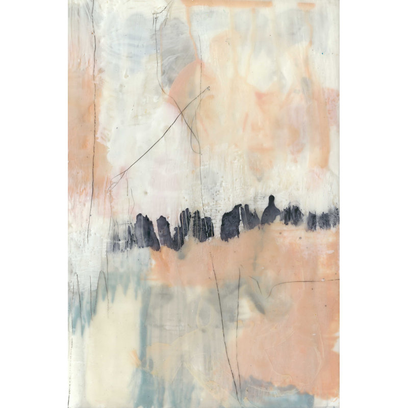 " Blush & Navy II " by Jennifer Goldberger, 18" H x 12" W  