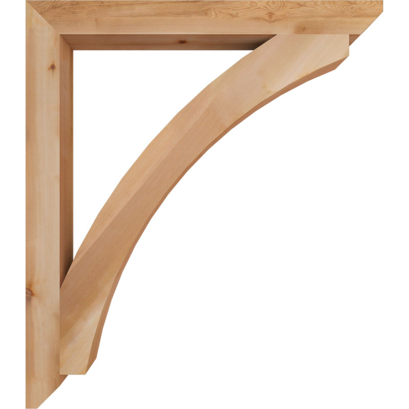 3 1/2"W x 42"D x 48"H Thorton Slat Smooth Bracket, Western Red Cedar, Western Red Cedar, 48"H x 3.5"W x 42"D
