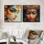 «Red Durga's Force Hindu Art I», art mural indien, ensemble de 2 décorations murales-764210527-764210525-764210531