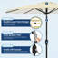 Parasol de patio 10 pi, 8 baleines robustes, avec manivelle et inclinaison à bouton-poussoir-85726190