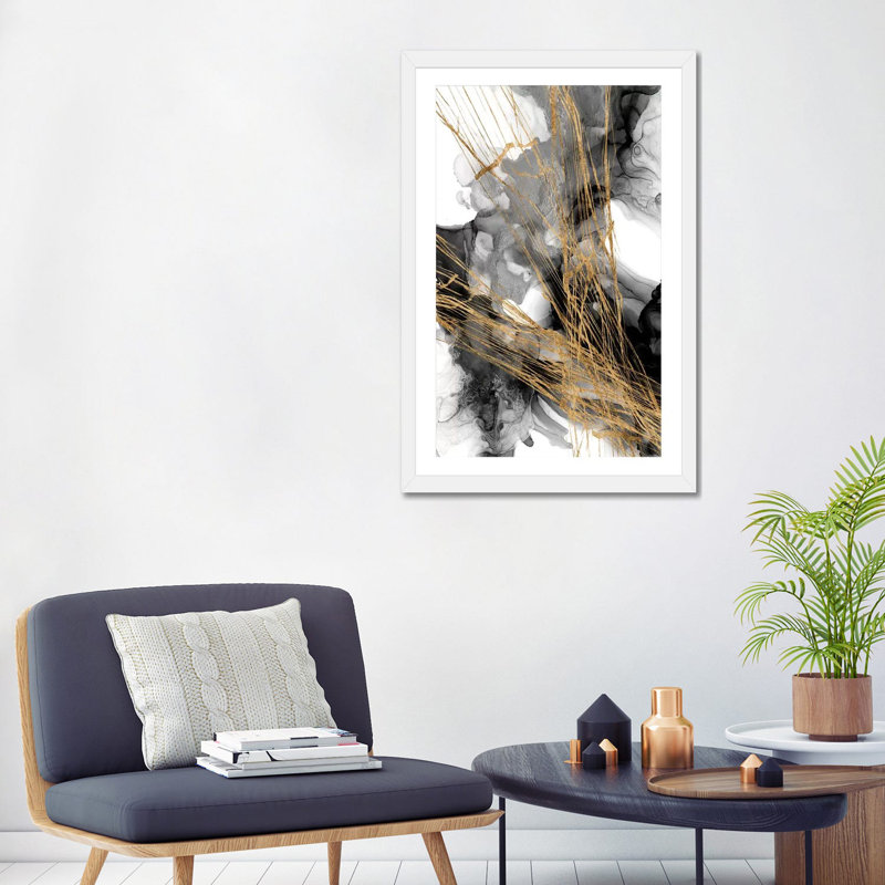 « Sangles II » par Jennifer Goldberger-impression, Papier encadré blanc, H 32 po x l 24 po x P 1 po