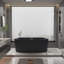 59'' x 30'' Freestanding Soaking Tub Pleated Acrylic Modern Bathtub with Overflow-97807796