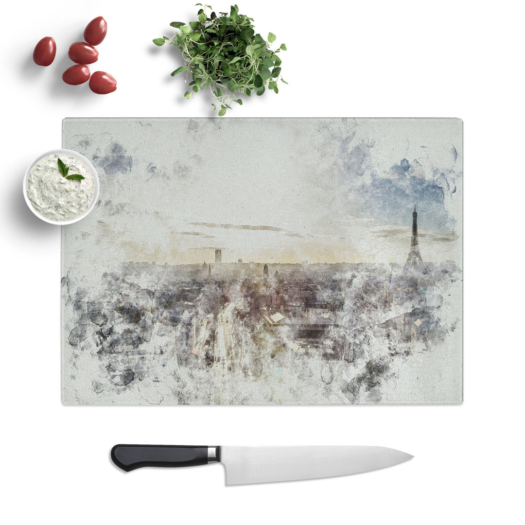 Paris Skyline Vol.3 Watercolour Chopping Board