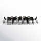 Evy 133.9'' Rectangular 12 - Person Outdoor Dining Set