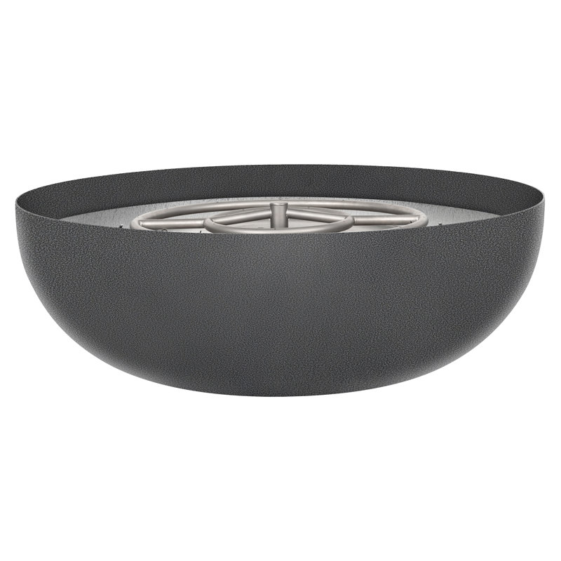 Bol à feu seul Eclipse en aluminium de 32 pouces, Gaz naturel, Noir