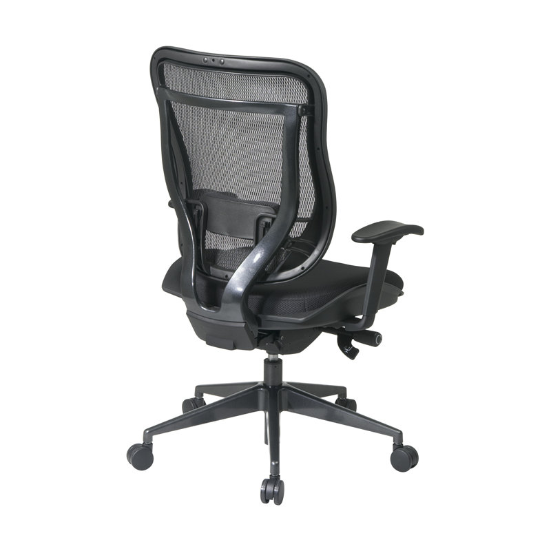 Chaise de travail en filet SPACE, Dossier Matrex et siège en filet, base en finitio