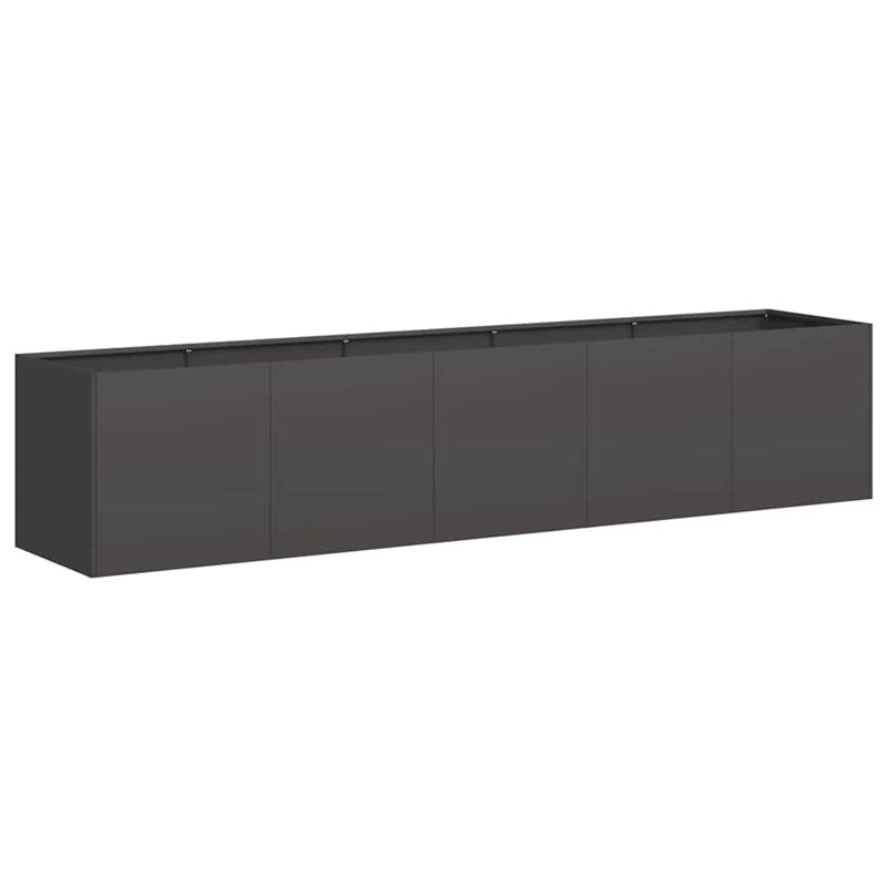 Outdoor Planter Box, 15.75" H x 78.74" W x 15.75" D, Black