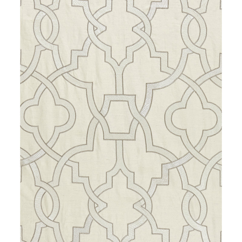 Jardin Damascus Embroidery Fabric, Alabaster