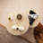 Travertine-Style Round Nesting Side Tables Modern Coffee Tables Set of 2