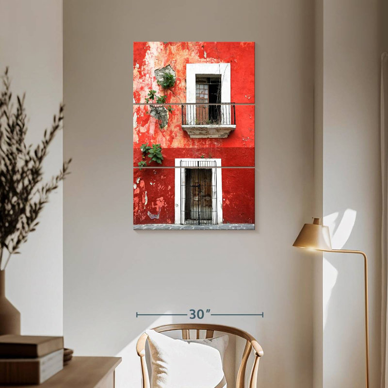 Lilie Red Facade, 57" H x 36" W
