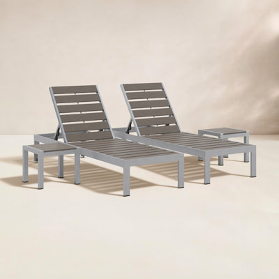 Aynura 26" Patio Chaise Lounge Set