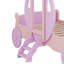 Lit de transport de lit simple en bois avec couronne et lit plateforme avec escalier-71177013