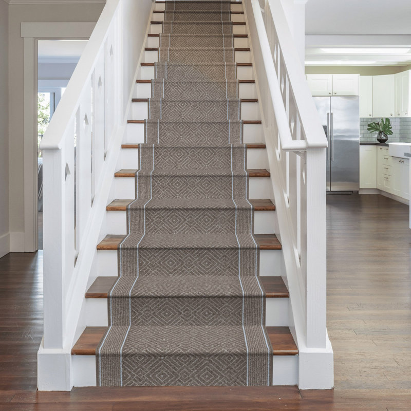 Stair Runner Geometric Machine Tufted Area Rug, Runner 100 x 660 cm