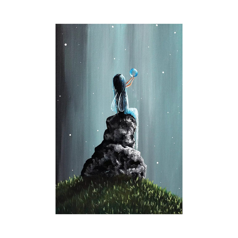 Twinkle Twinkle Little Dream by Moonlight Art Parlour - Print on Canvas, 66.04 cm H x 45.72 cm W x 1.91 cm D, Wrapped Canvas