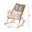 Chaise berçante d'extérieur - Dossier robuste en PE en rotin et coussin léger