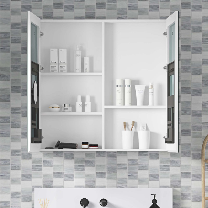 Pharmacie pour salle de bain avec cadre à miroir biseauté l 48 po x H 36 po, 36"