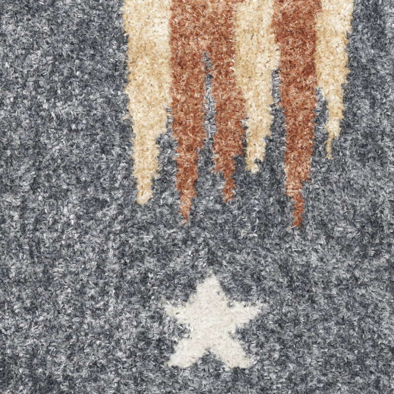Tapis bleu ciel lavable à la machine Astra, Rectangle 2 pi 2 po x 4 pi