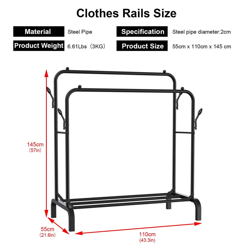 Bonville 110cm Clothing Rack