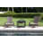 Mace Fire Sense Fire Pit Cocktail Square Table, Steel Mesh Spark Screen Wood Grate- Hammer Tone Bronze Finish