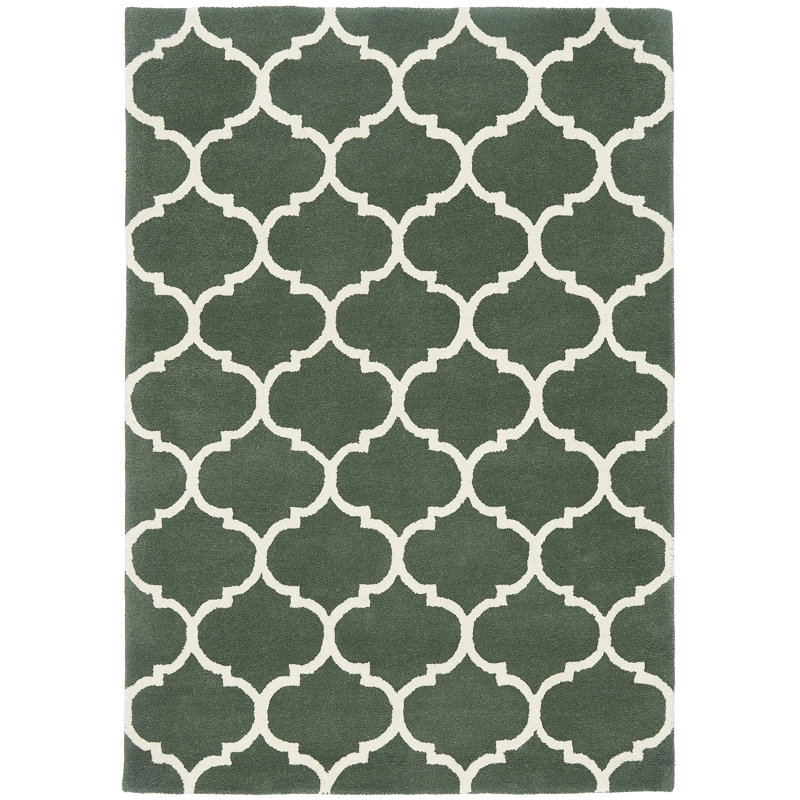 Reina Geometric Wool Hand Woven Area Rug, Rectangle 80 x 150cm