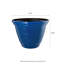 Ensemble de 2 pots à fleurs ronds en céramique artificielle bleu cobalt 15,5 "-995547849-995547891
