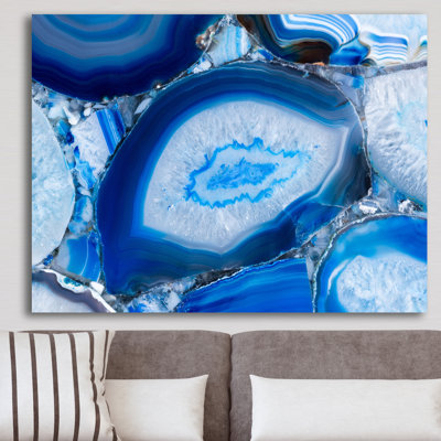 « Blue agate GEODE »-impression sur toile