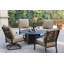Chaise de patio pivotante avec coussin Anhar