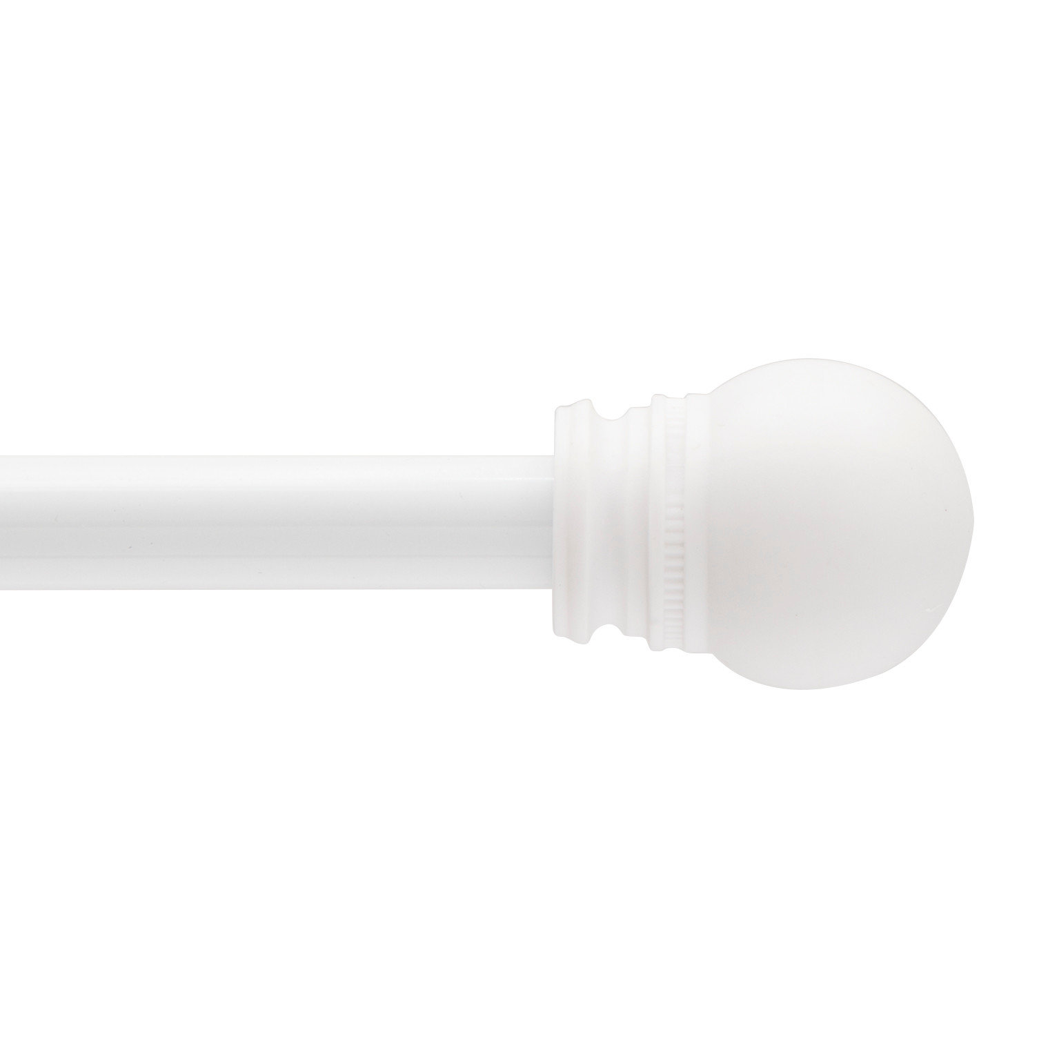 Wayfair Basics® Wayfair Basics Petite Café Ball End Curtain Rod, 28-48" or 48-84" Adjustable Length, 7/16" Dia. & Reviews | Wayfair