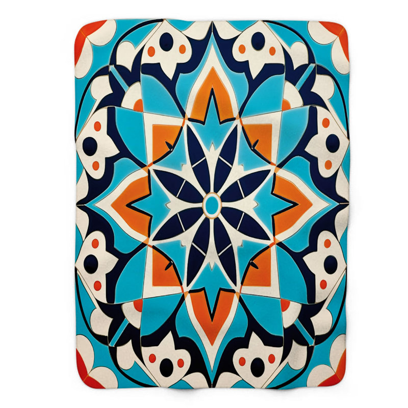 Moroccan Splendor - couverture de qualité supérieure 1 pièce, Grand lit