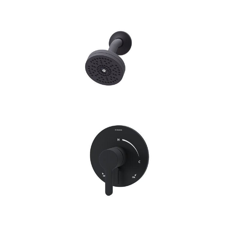 Solarity Hydromersion Single Mode Single Handle Shower Trim Kit With Volume Control, Matte Black