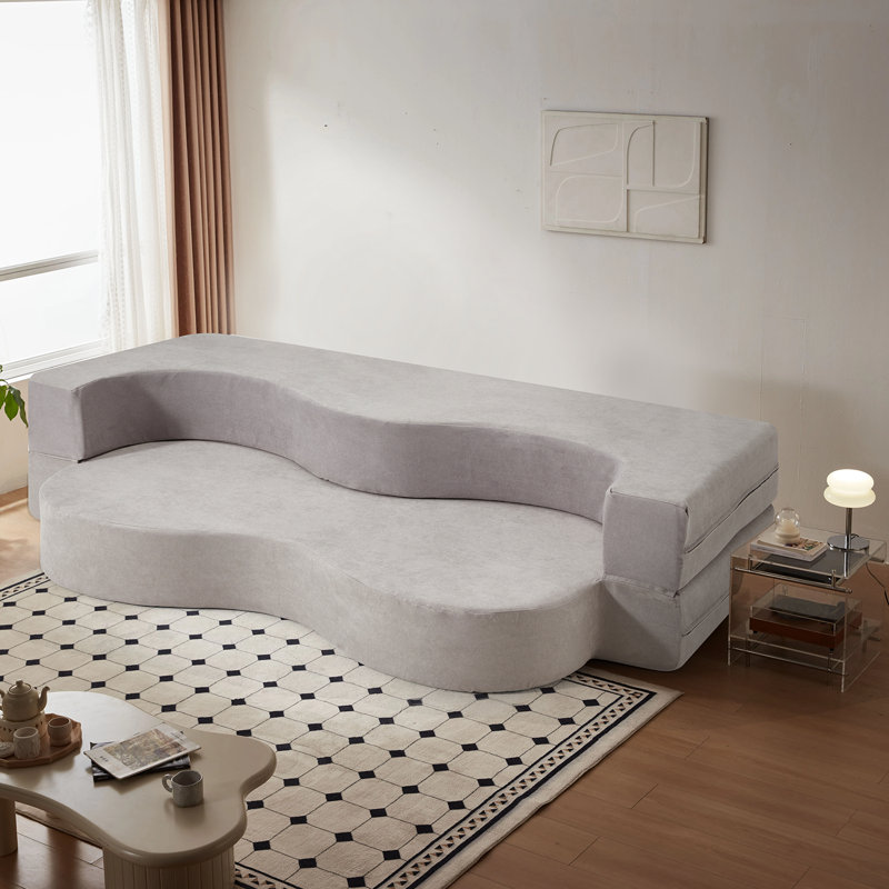 Folding Sofa Bed, Floor Sofa Couch, Convertible Sofa Bed With High Density Foam, Foldable Floor Couch Bed For Living Room, Guest Room, Bedroom