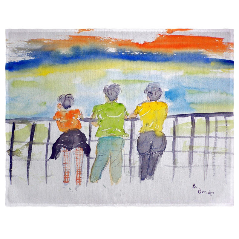 Ladies Looking Polyester Abstract Rectangle Placemat