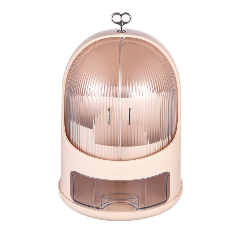 Plastic Makeup Organizer, Light Pink
