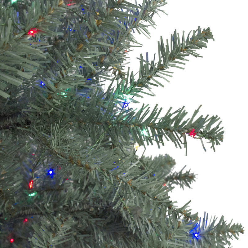 7.5' Pre-Lit Medium Blue Spruce Artificial Christmas Tree - Multicolor LED Lights