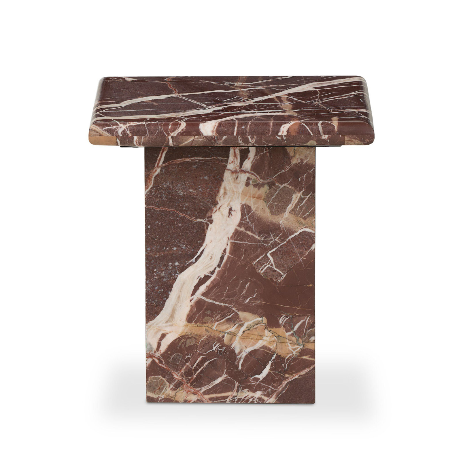 Olene End Table, Meriot Marble