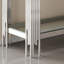 Console supérieure et inférieure en verre trempé à double couche et cadre en acier inoxydable à finition miroir-905520625-905520627