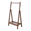 Portant à vêtements robuste en bois massif autoportant, porte-vêtements en forme de A avec tablette de rangement inférieure et crochets latéraux, présentoir à vêtements pour chambre à coucher, couloir-1519659390