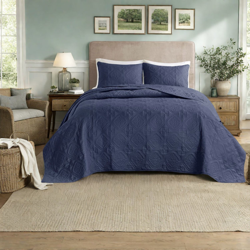 Ensemble de literie réversible pour très grand lit, polyester doux, style transitionnel pour la maison