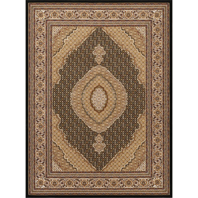 Manchester GC_HER5003 Black 9 ft. 2 in. x 12 ft. 6 in. Area Rug
