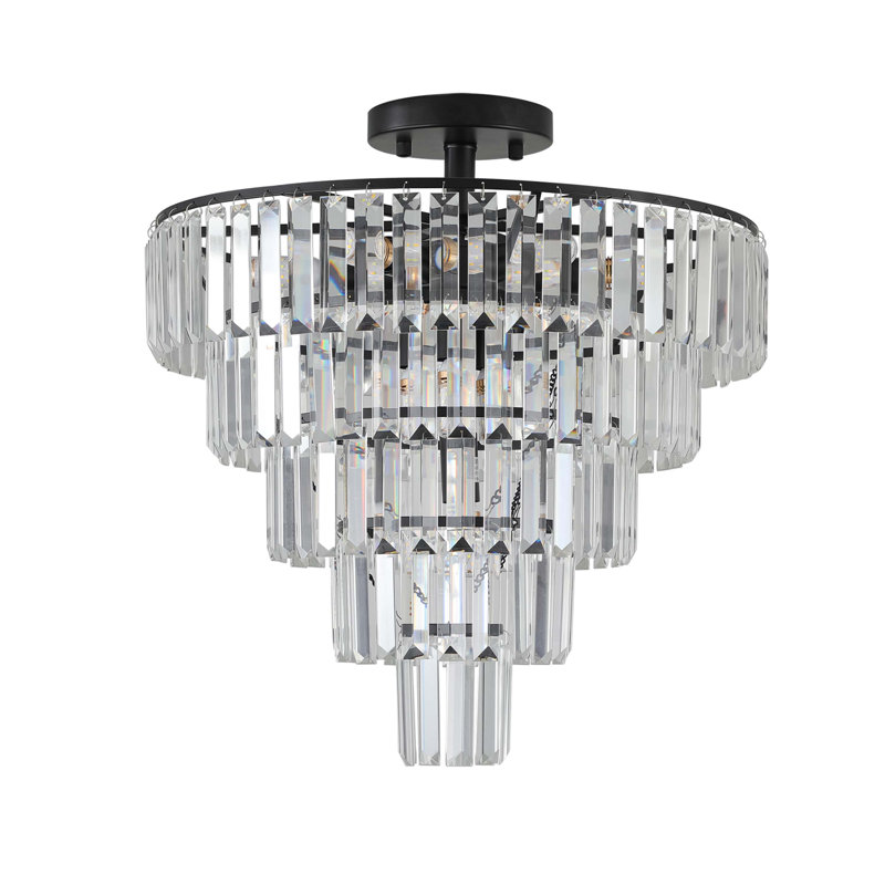 Large crystal chandelier, modern style chandelier, Black