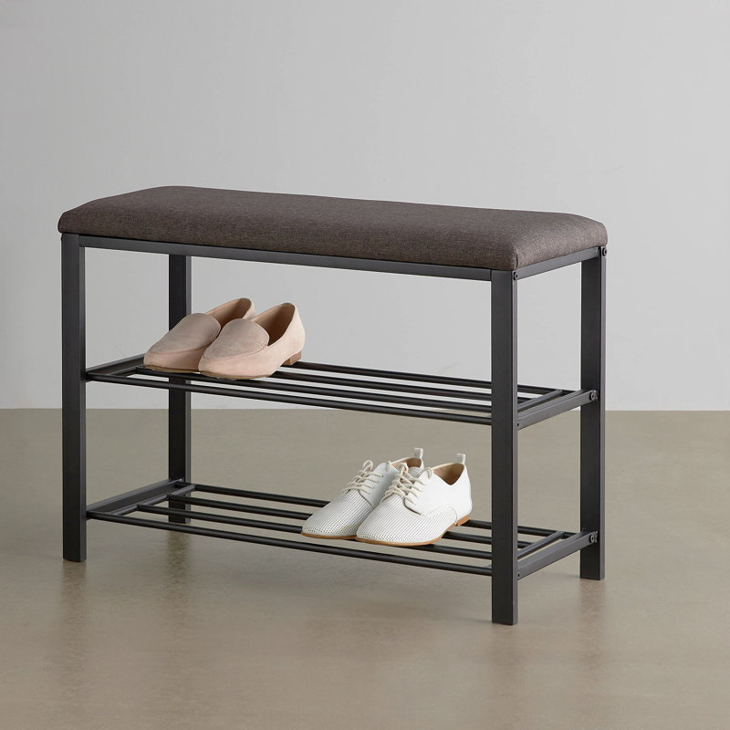 8 Pair Shoe Storage Bench, Brown